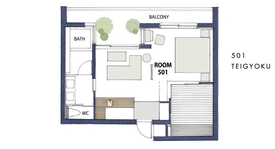 庭玉 TEIGYOKU 501 間取り図